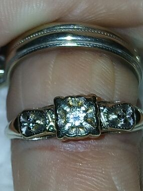 Antique 14k Diamond Wedding Ring